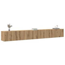 3 Piece TV Cabinet Set Wall-mounted Artisan Oak Engineered Wood