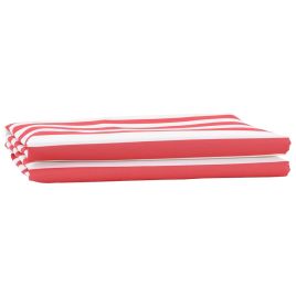 Awning Replacement Fabric Red and White 10x1.6 m