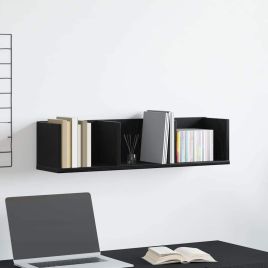 CD Wall Shelf - Black Oak, 75x18x18 cm, Made of Engineered Wood