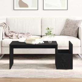 Black Oak Coffee Table - 90x45x35 cm - Made of Engineered Wood