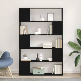 Black Oak Book Shelf 100x24x155 cm Made with Engineered Wood