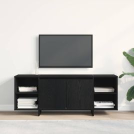 TV Stand - Black Oak - 120x30x40.5 cm - Made of Engineered Wood