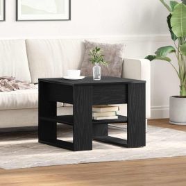 Black Oak Coffee Table 55.5x55x45 cm Made from Engineered Wood