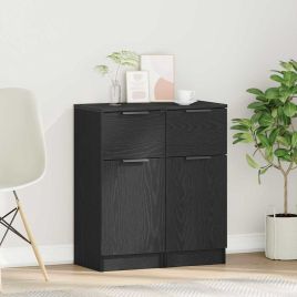 Black Oak Sideboard 30x30x70 cm MDF