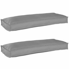 Pallet Cushions for Bench 2 pcs Grey 100x40x8 cm Oxford Fabric