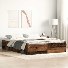 Bedframe Old Wood 150x200cm Engineered Wood