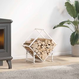 Firewood Rack White 50x25x50 cm Cold-rolled steel