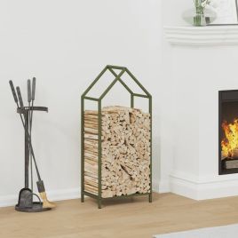 Firewood Rack Olive Green 40x25x90 cm Cold-rolled steel