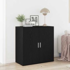 Sideboard Black Oak 79x38x80 cm Engineered Wood