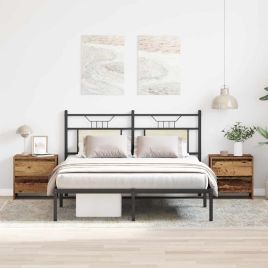 Bedside Cabinet 2 pcs Old Wood 45x34x44,5 cm Engineered Wood