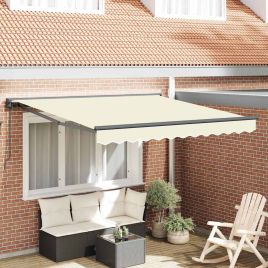 NIRBRO Retractable Awning 300x250 cm Polyester and Metal - Cream
