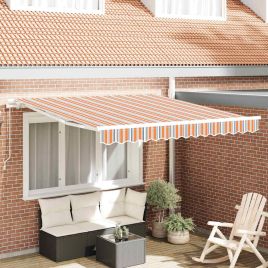 VOHFORD Awning Retractable Multicolour 300x250x165 cm Polyester