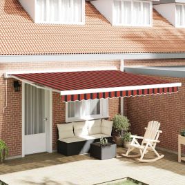 Manual Retractable Awning Orange and Brown 350x250 cm
