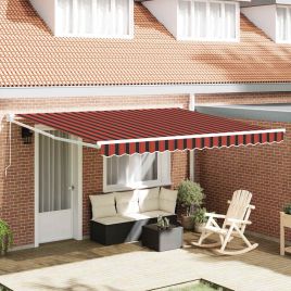ARVUE Retractable Awning Manual and Orange 400x350 cm - Yellow