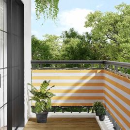 VAIBRO Balcony Screen and White Stripe 75x1000 cm - Yellow