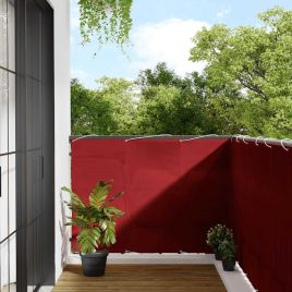 EVASH Balcony Screen 120x700 cm Polyester Oxford - Red