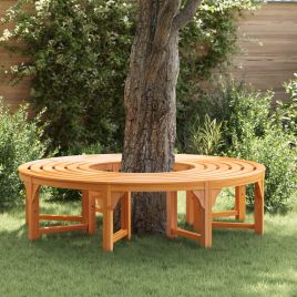GRHBRO Tree Bench 2 pcs 160x80x45cm Solid Eucalyptus Wood - Natural