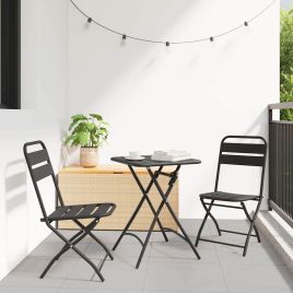 NALOFT Bistro Set 3 pcs Anthracite Steel