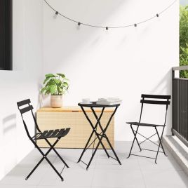NALOFT Garden Folding Chair 2 pcs Anthracite 42x46x82cm Metal