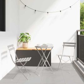 NALOFT Folding Bistro Set 3 pcs Steel - Beige