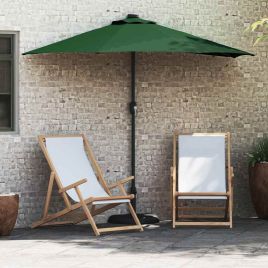 TAGLEN Garden Parasol 294x150x223 cm Polyester and Steel - Green