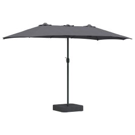 TAGLEN Garden Parasol Anthracite 385x209x244 cm Polyester