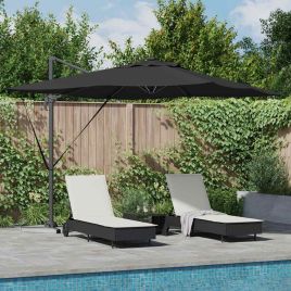 SERIDG Umbrella 286x284x270 cm and Polyester Aluminium - Black