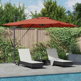 SERIDG Umbrella Terracotta 286x284x270 cm and Polyester Aluminium