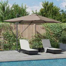 SERIDG Umbrella Taupe 352x251x265 cm Polyester and Aluminium
