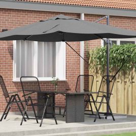 SERIDG Umbrella Anthracite 351x250x260 cm Polyester and Aluminium