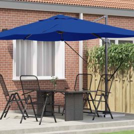 SERIDG Umbrella Azurblau 351x250x260 cm Polyester and Aluminium