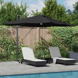 SERIDG Umbrella 351x250x253 cm Polyester and Aluminium - Black