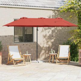 SERIDG Umbrella Terracotta 372x198x243 cm Polyester and Aluminium