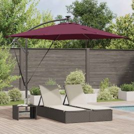 SERIDG Cantilever Banana Parasol Bordeaux 249x249x250 cm - Red