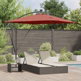 SERIDG Cantilever Banana Parasol Terracotta 249x249x250 cm