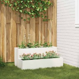 REHAL Garden Planter 100x60x45 cm Cold-rolled Steel - White