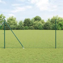 Fence Posts with Spike 13 pcs Diameter 32 mm 170 cm Galvanised Steel
