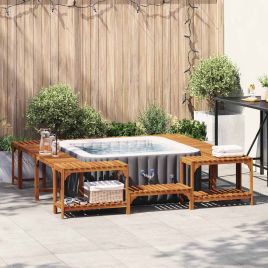 ROASH Hot Tub Surround 230x230 cm Acacia Wooden - Brown