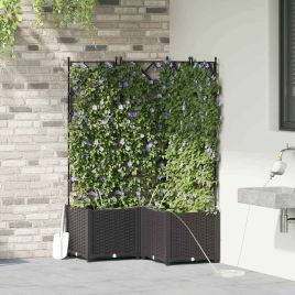 LIHRIDG Garden Planter 3 pcs Steel - Black