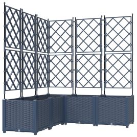 LIHRIDG Garden Planter 5 pcs 120x120x143 cm Steel - Grey