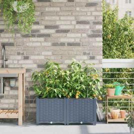 LIHRIDG Garden Planter 2 pcs LiGht Steel - Grey