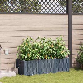 LIHRIDG Garden Planter 3 pcs LiGht Steel - Grey