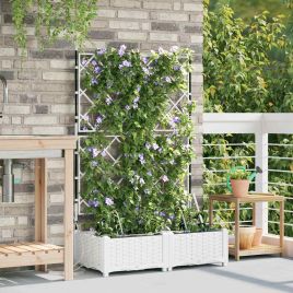 LIHRIDG Garden Planter 2 pcs Steel - White