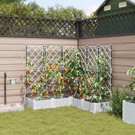 LIHRIDG Garden Planter 5 pcs Steel - White