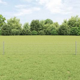 Fence Posts 11 pcs U-Channel 40 cm Galvanised Steel