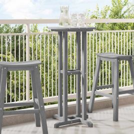 PAOFORD Bar Table Light 55x55x107 cm Polyethylene - Grey