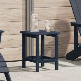 PAOFORD Side Table Navy 38x38x46 cm Polyethylene - Blue