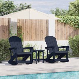 TITHAL Adirondack Rocking Chairs 2 pcs Navy HDPE - Blue