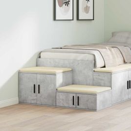 Storage Cabinet Concrete Grey 127x41x40 cm Engineered Wood