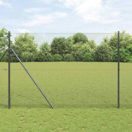 Welded Wire Fence Grey 1.6x10 m Steel